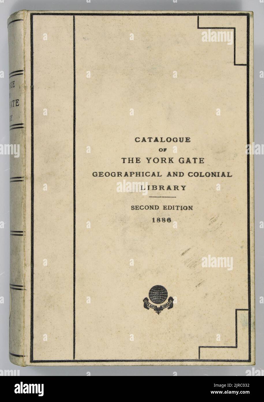 Catalogue of the York Gate Library : Geographical and Colonial Library, 1886, London, by Edward Augustus Petherick, John Murray. Gift of Charles Rooking Carter. Stock Photo