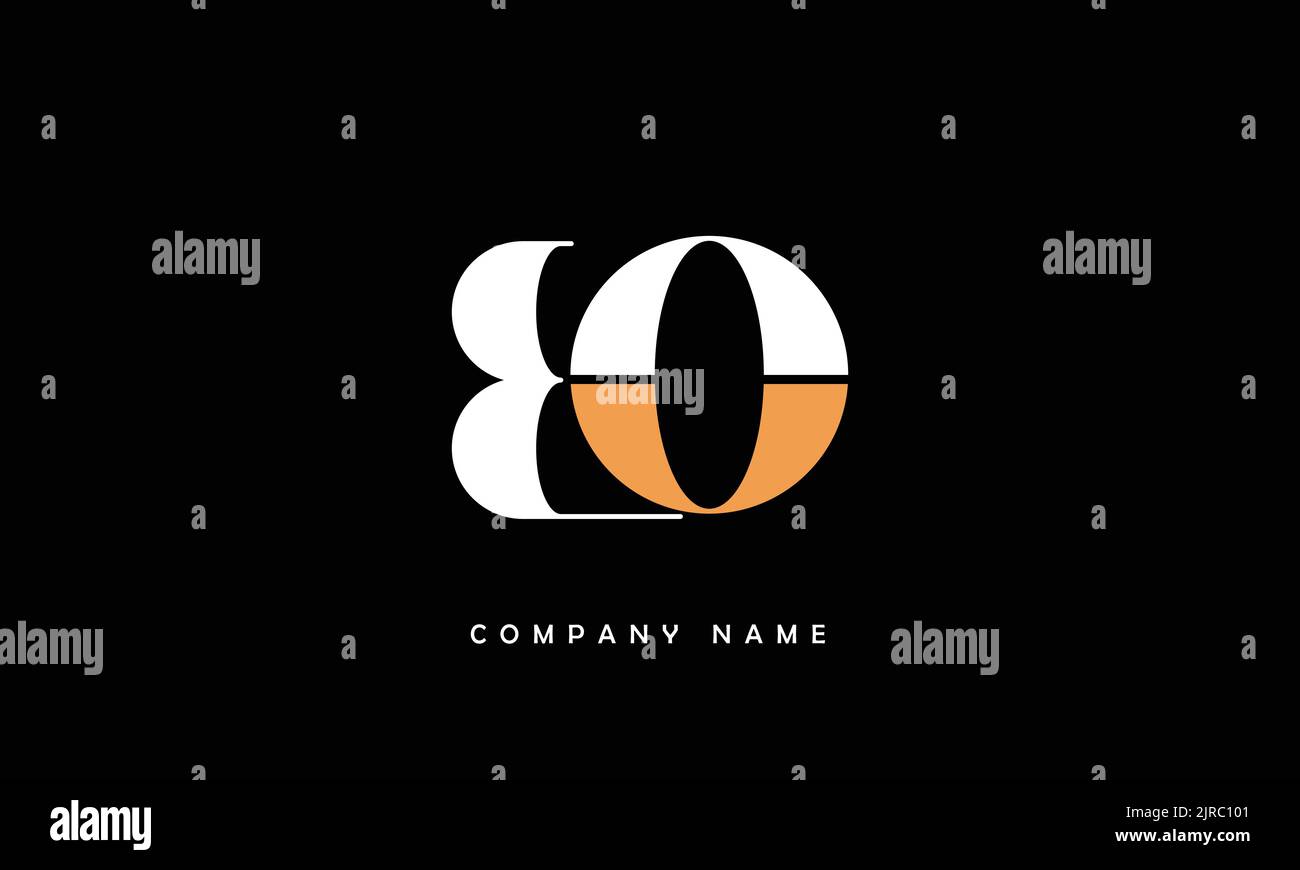 BO, OB Abstract Letters Logo Monogram Stock Vector