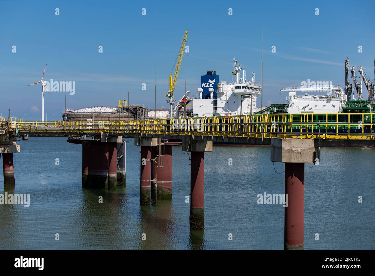 Illustration picture shows a visit to the Fluxys LNGterminal