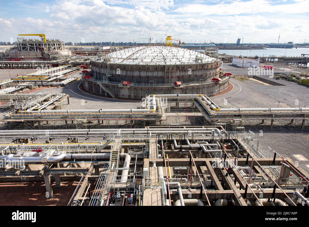 Illustration picture shows a visit to the Fluxys LNGterminal