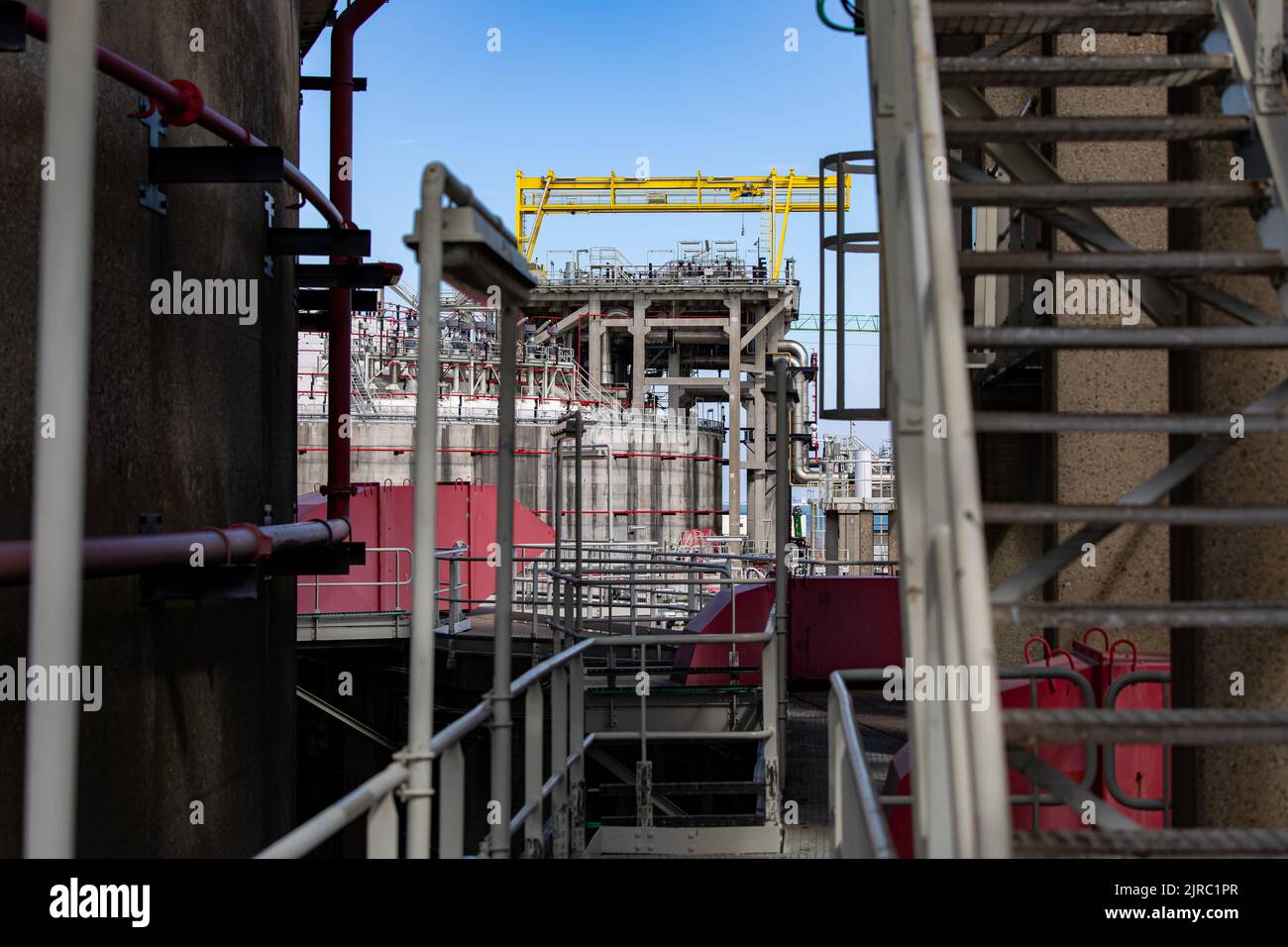 Illustration picture shows a visit to the Fluxys LNGterminal