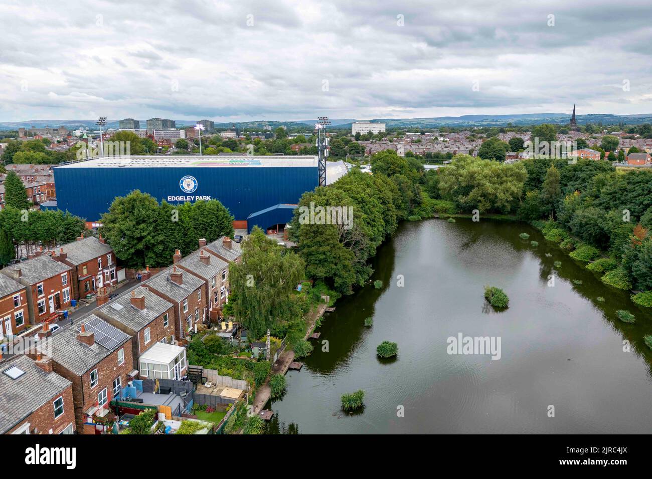 Edgeley park aerial view hires stock photography and images Alamy