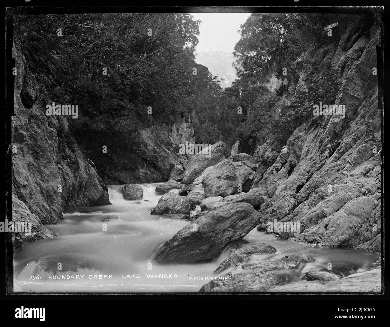 Boundary Creek, Lake Wanaka, 1883, Dunedin, by Burton Brothers Stock