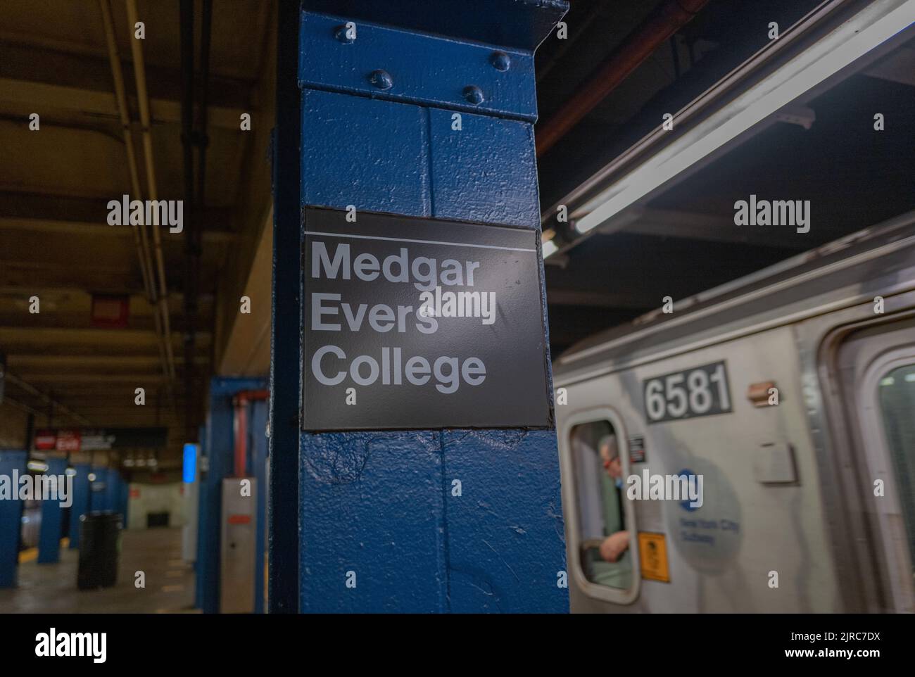 BROOKLYN, N.Y. August 19, 2022 A New York City Subway train is seen