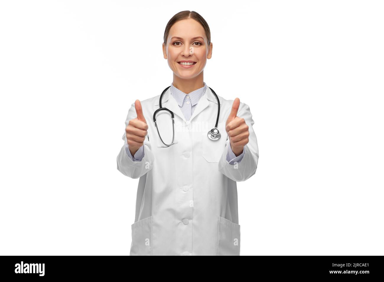 Hispanic young doctor thumbs up hi-res stock photography and images - Alamy