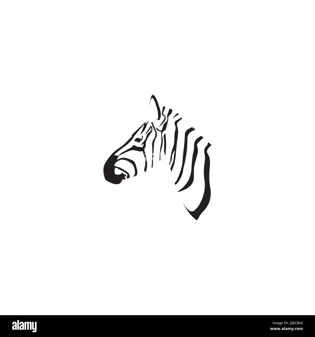 Zebra Logo Design Inspiration. Zebra logo on white background Stock