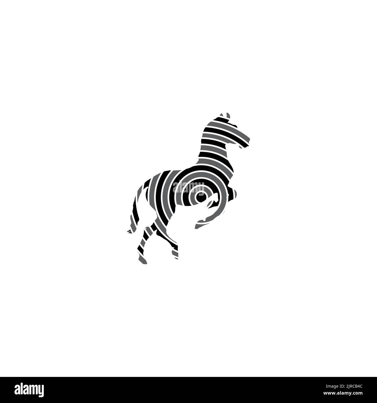 Zebra Logo Design Inspiration. Zebra logo on white background Stock