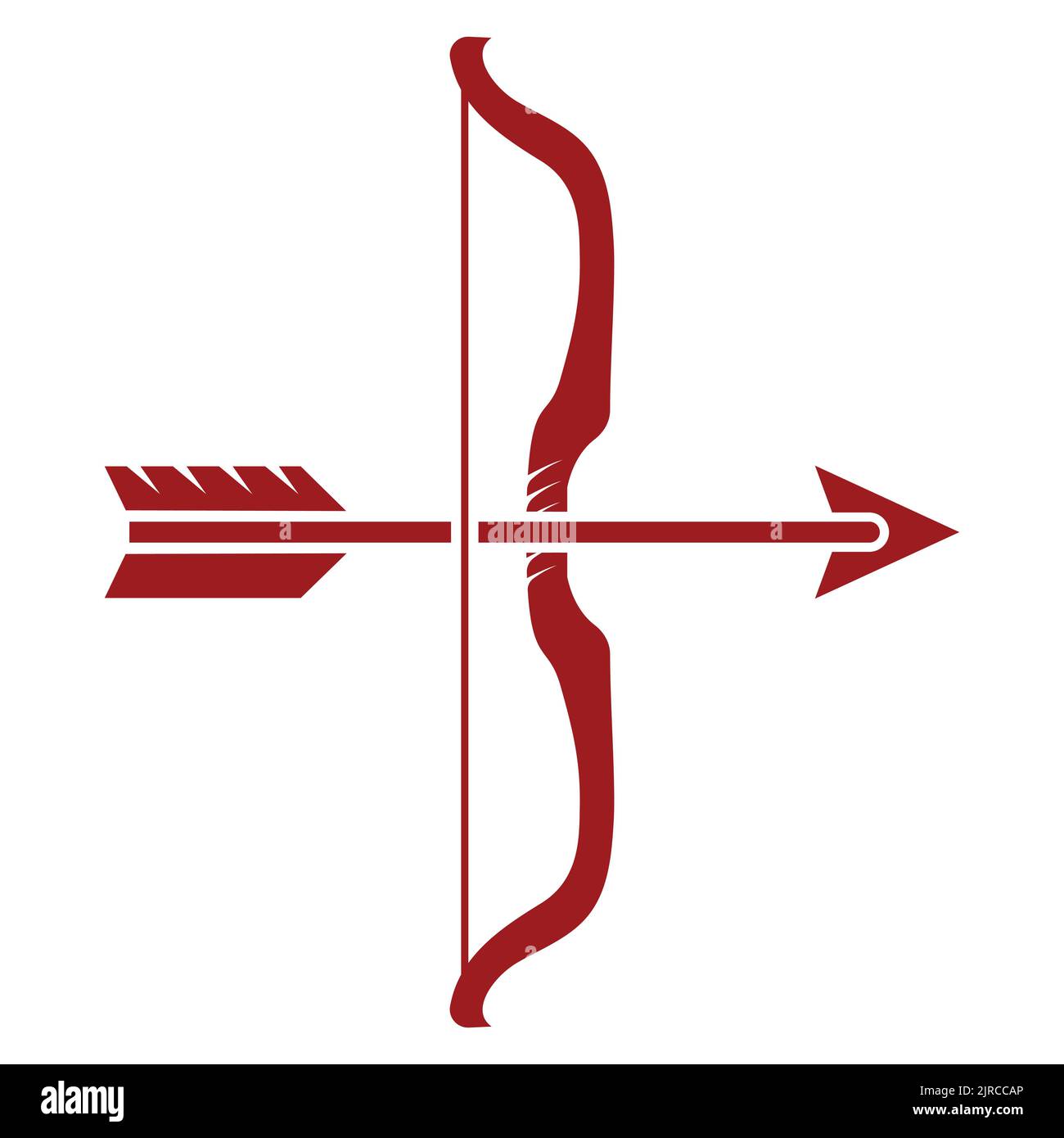 Design in Old Norse style. Bow and arrow in vintage retro style Stock Vector Image & Art Alamy