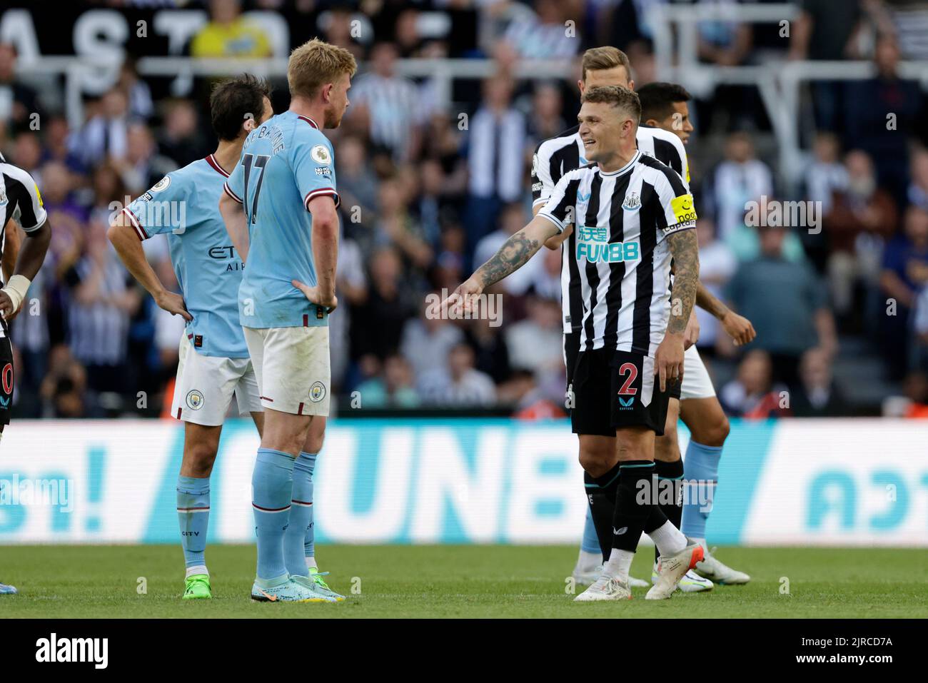 KIERAN TRIPPIER, KEVIN DE BRUYNE, NEWCASTLE UNITED FC V MANCHESTER CITY FC, 2022 Stock Photo