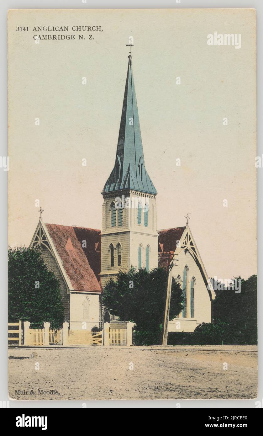 Anglican Church, Cambridge, New Zealand, 1909, Cambridge, by Muir & Moodie. Stock Photo
