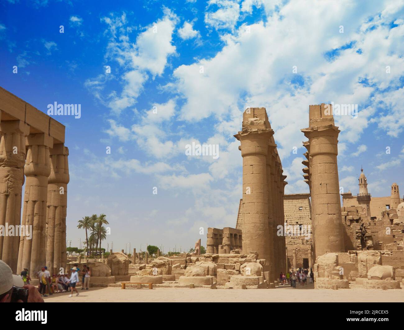 The wonderful pillars of the design of Egyptian Karnak temple in Luxor city Stock Photo Alamy