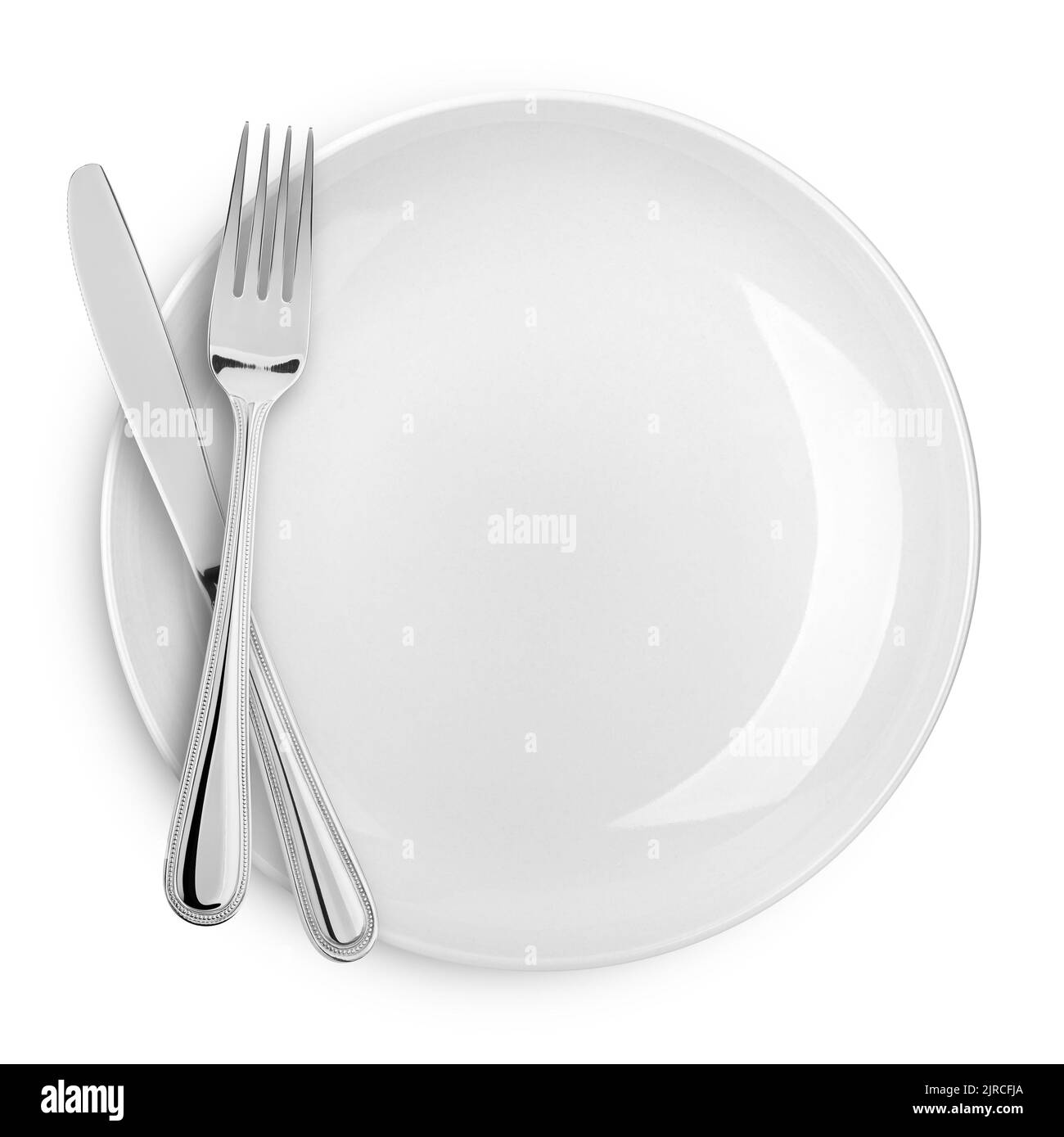 dining etiquette. Signs for the waiter, location of cutlery in different situations Stock Photo