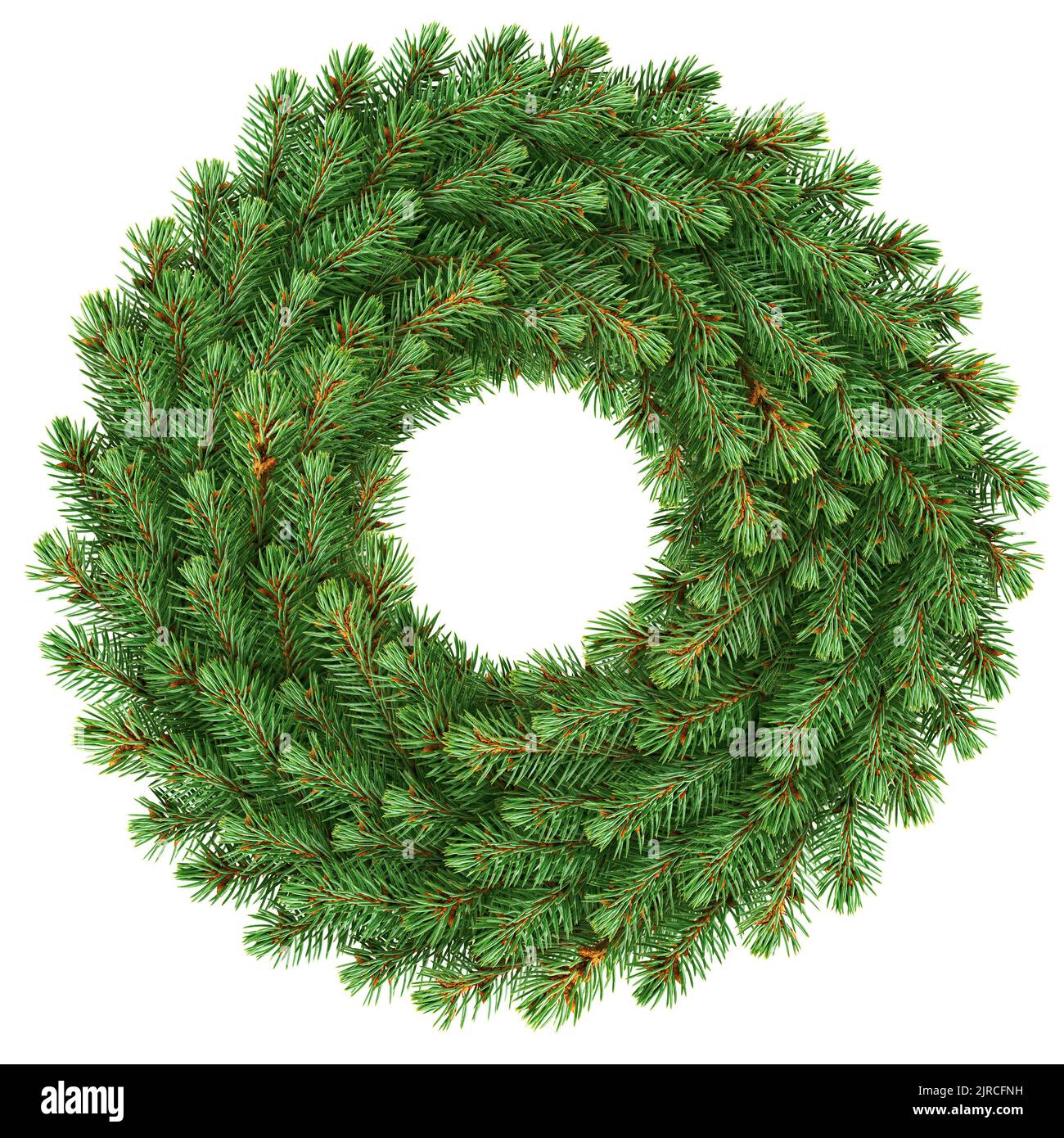 christmas wreath, isolated on white background Stock Photo - Alamy
