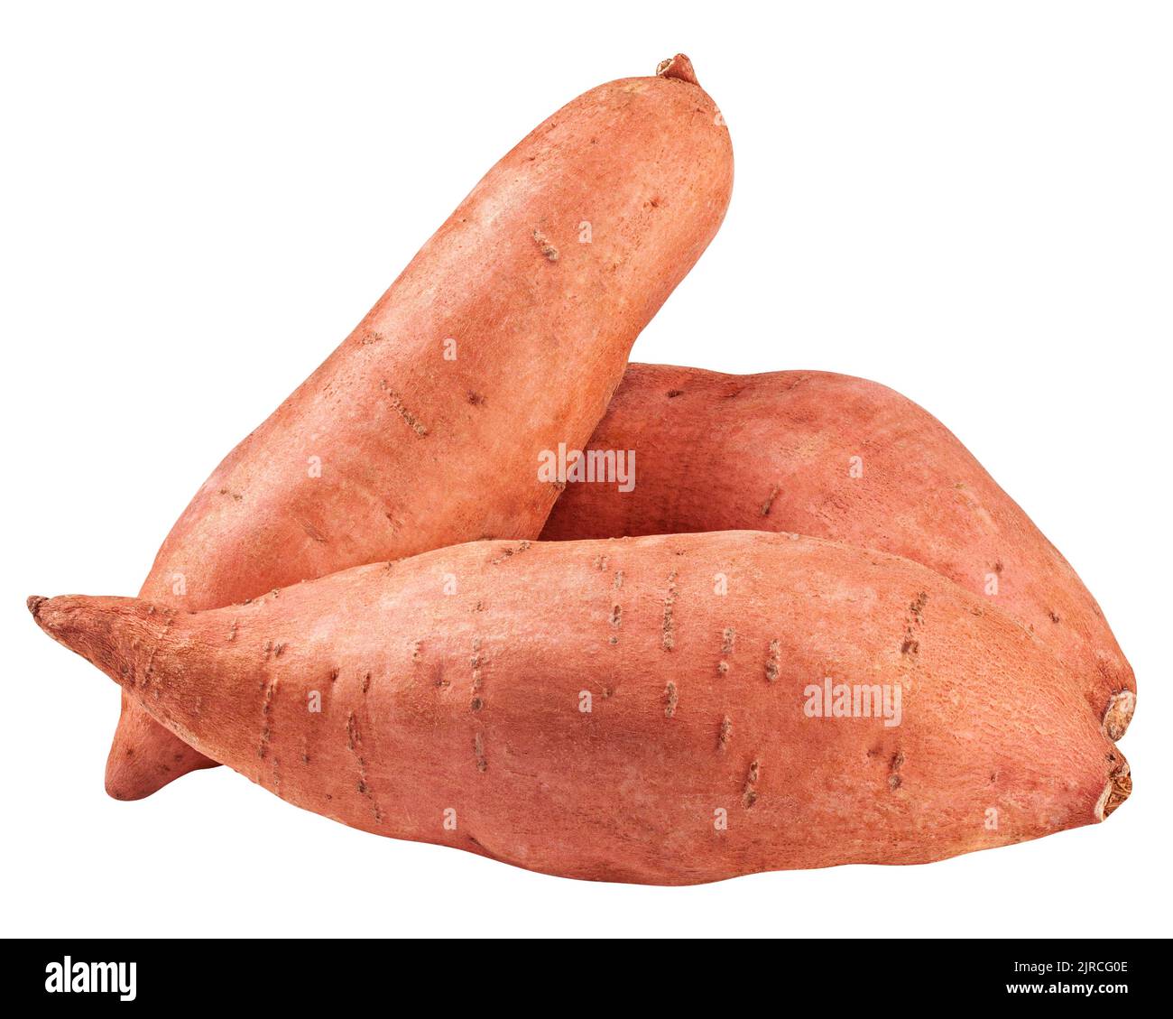 sweet potato, yam, isolated on white background, clipping path, full depth of field Stock Photo