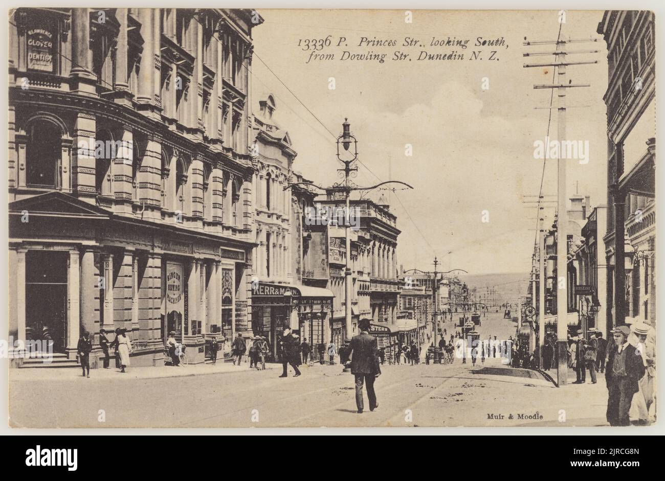 Princes Street, looking South, from Dowling Street, Dunedin, New