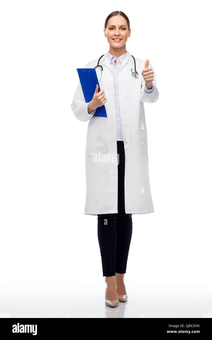 Thumbs up sign female doctor hi-res stock photography and images - Alamy