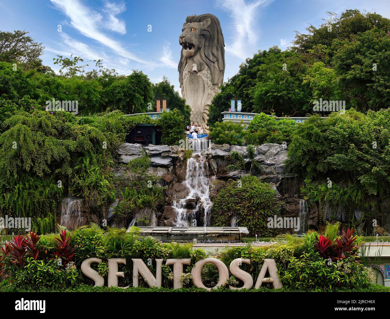 Singapore, Sentosa Merlion Park Stock Photo Alamy
