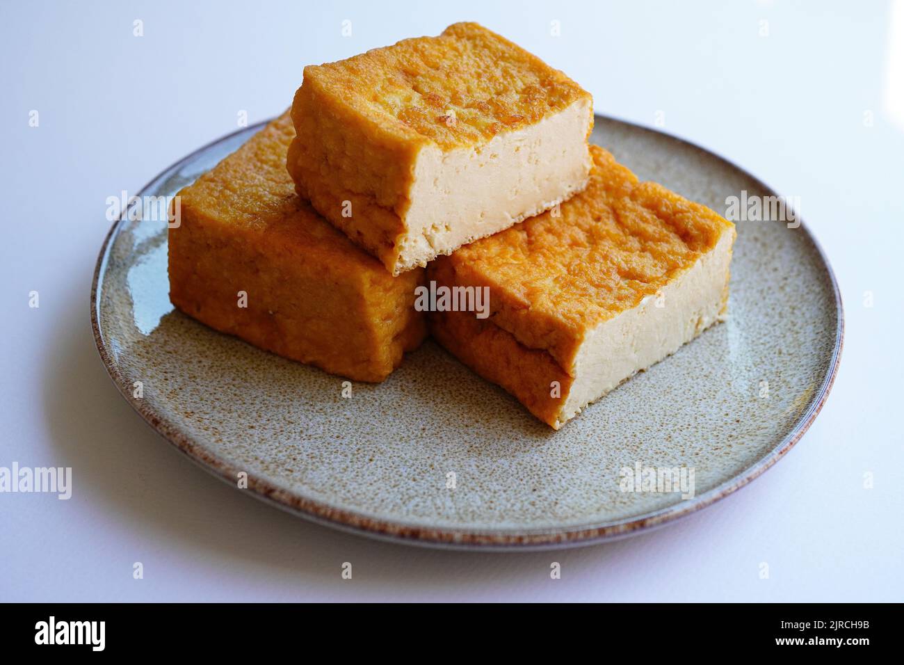 Atsuage (deep fried tofu ) Japanese popular processed Tofu food Stock