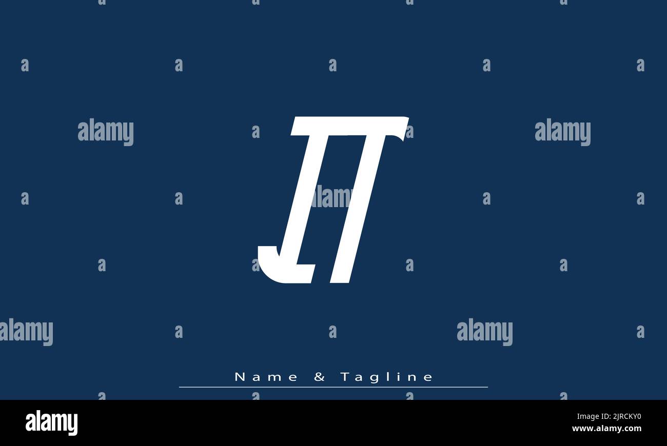 Alphabet letters Initials Monogram logo IT , TI Stock Vector