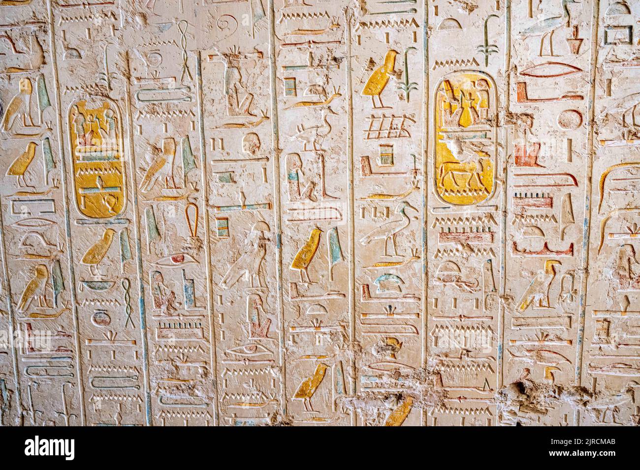 KV6 Tomb of Ramesses IX intact with hieroglyphs and paintings at the
