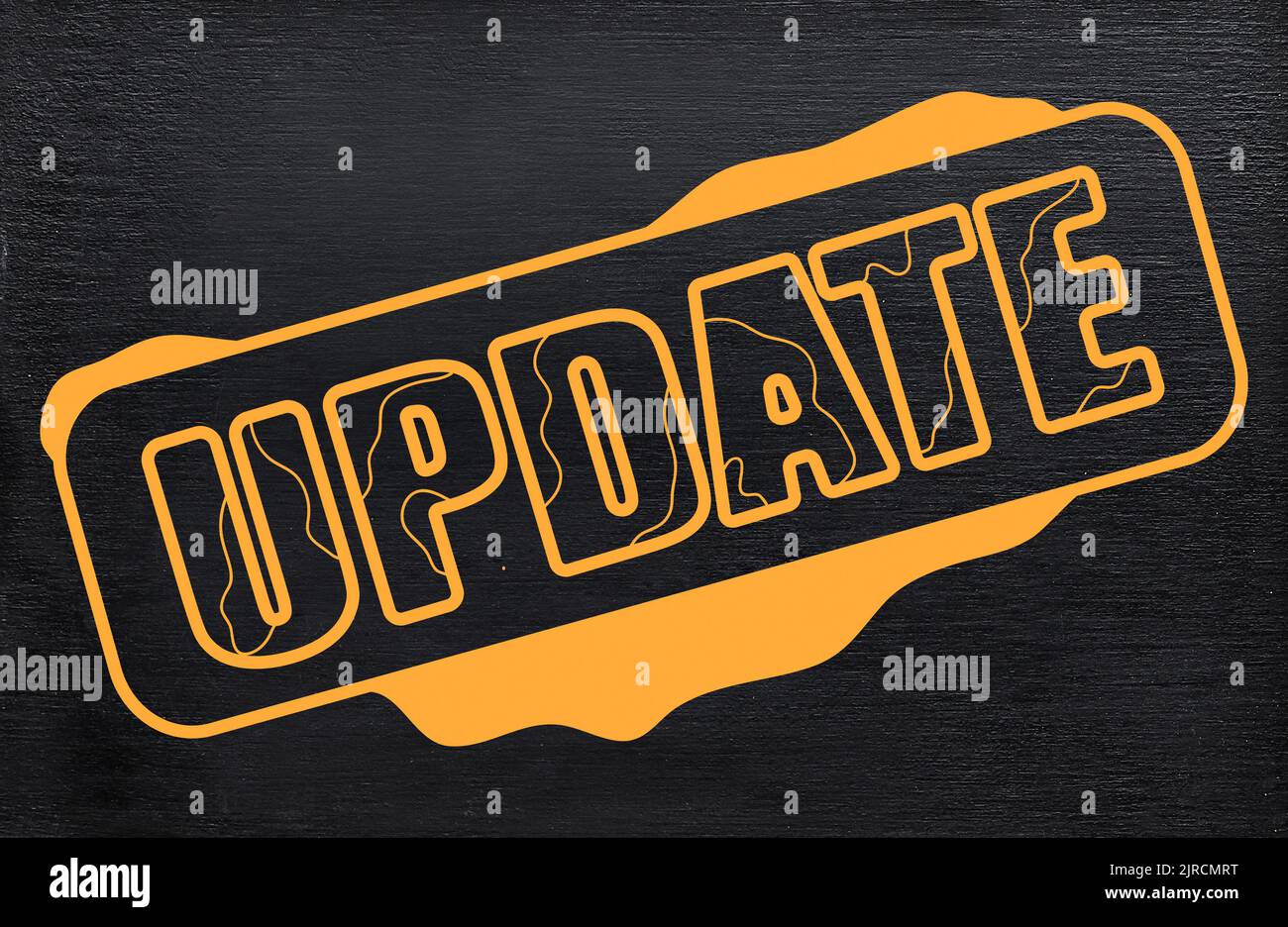 Word UPDATE on dark background Stock Photo