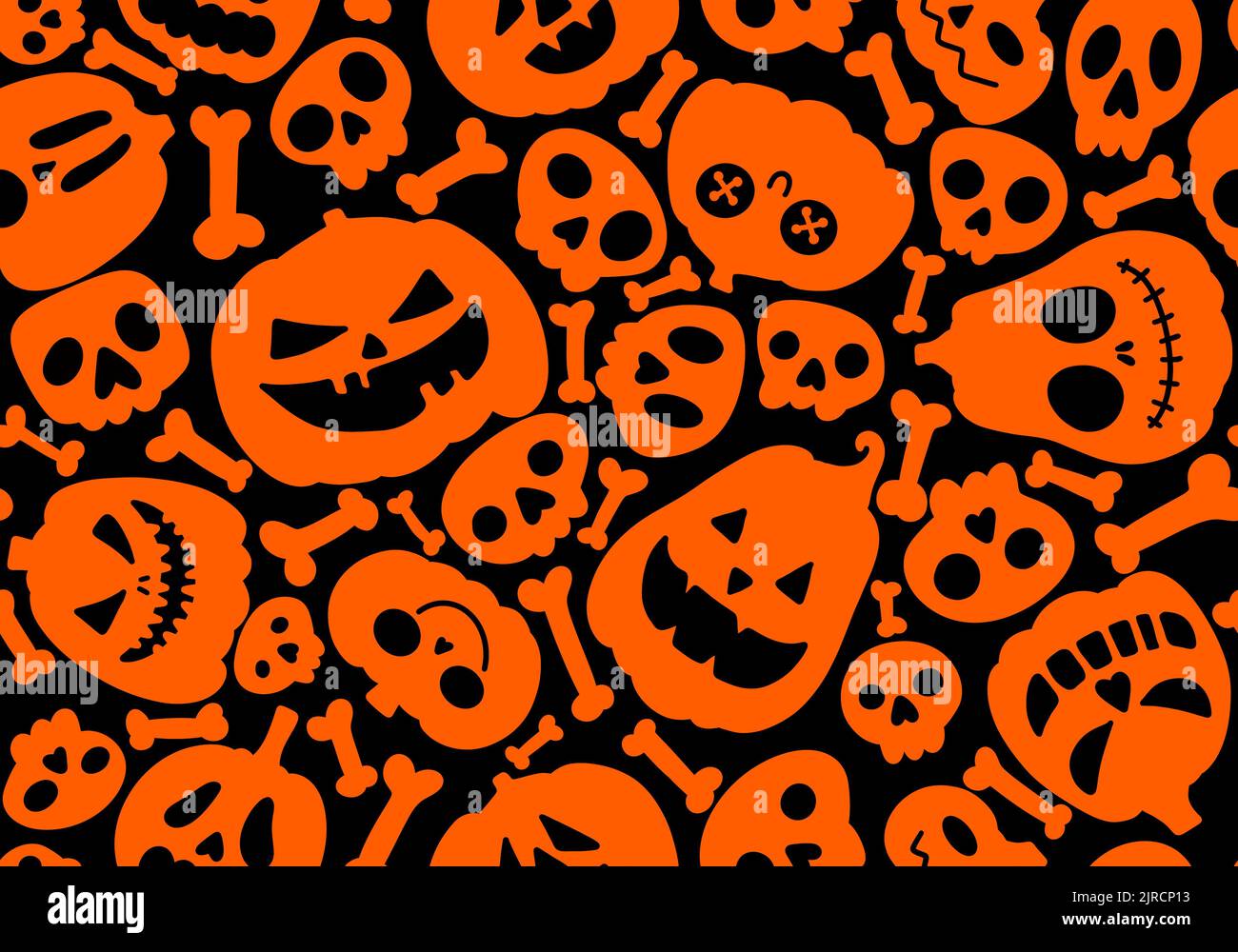 Halloween seamless pumpkins and witch hat and ghost pattern for fabrics ...
