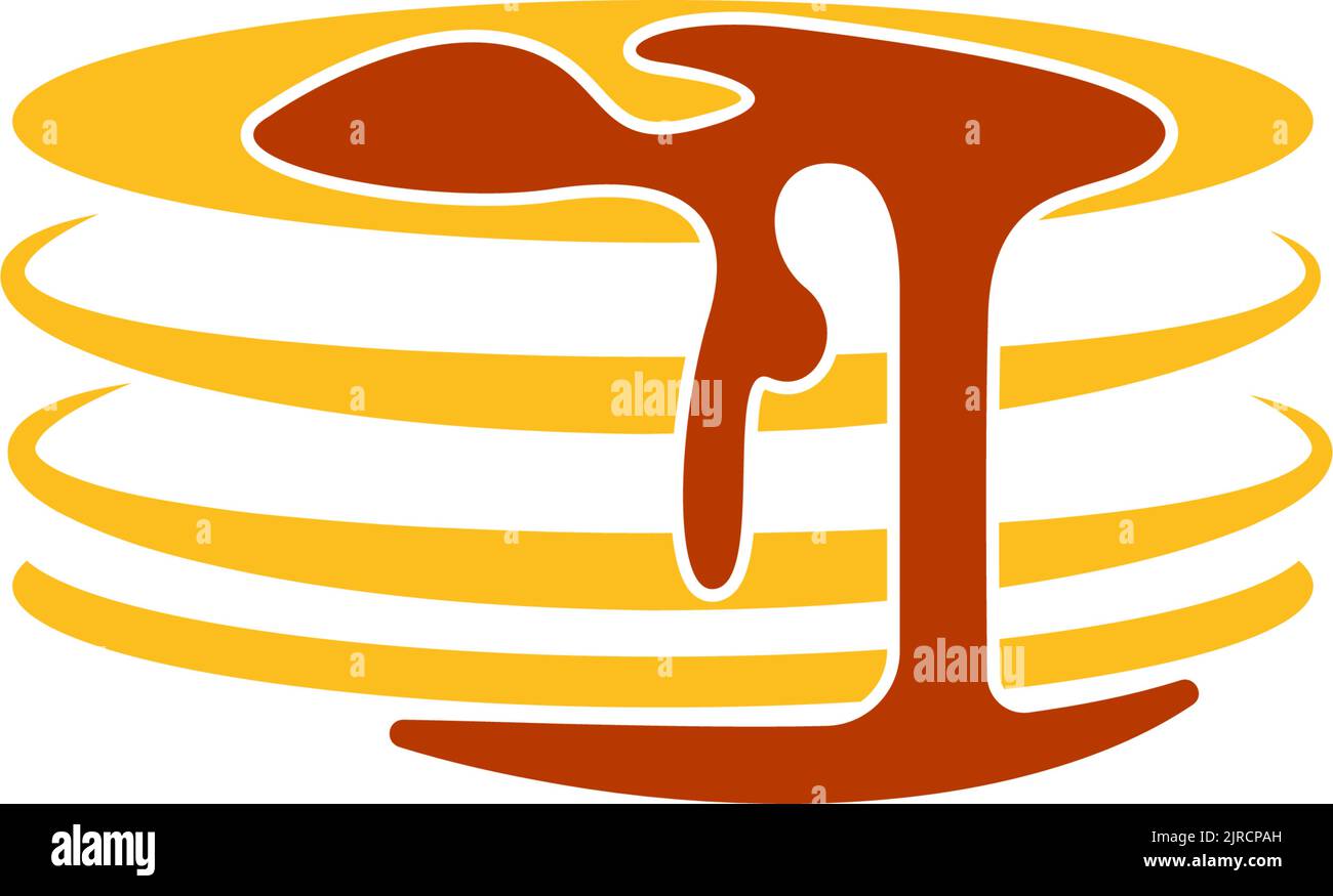 Pancake icon flat design illustration template Stock Vector