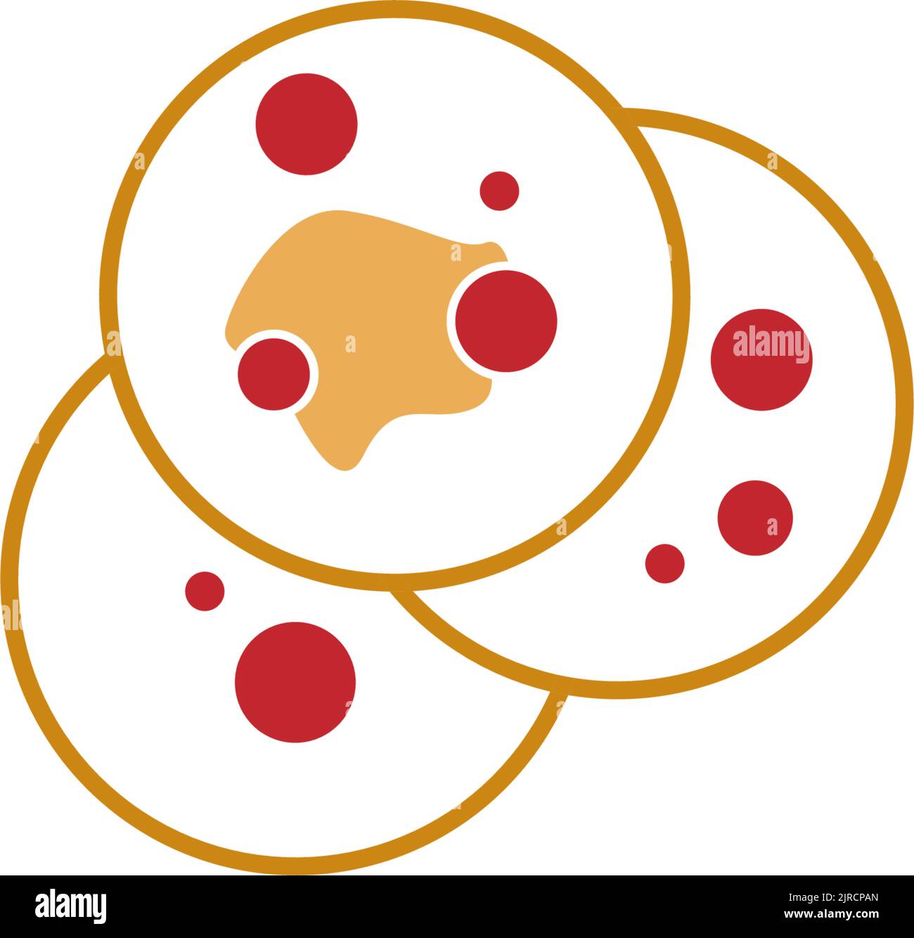 Pancake icon flat design illustration template Stock Vector