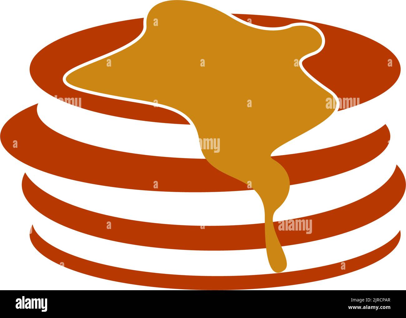 Pancake icon flat design illustration template Stock Vector