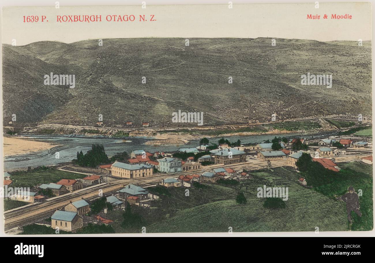 Roxburgh, Otago, New Zealand, 1905, Roxburgh, by Muir & Moodie Stock