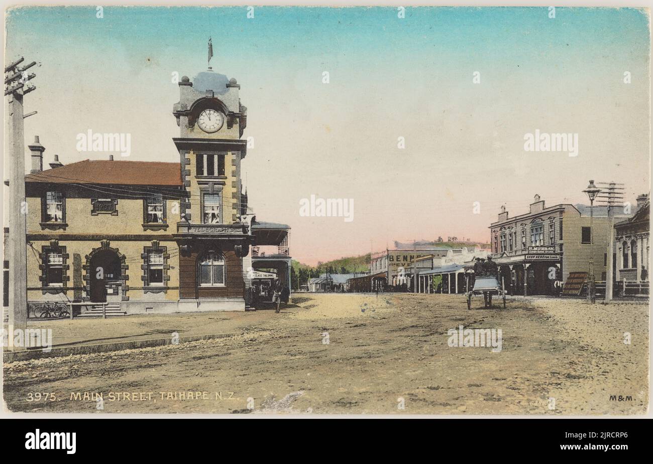 Main Street, Taihape, 1909, Taihape, by Muir & Moodie Stock Photo Alamy