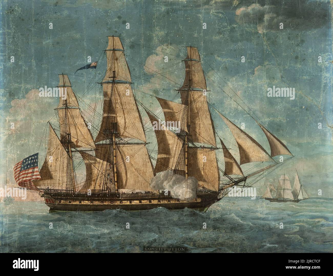 The american warship USS Constitution which was c Commissioned and