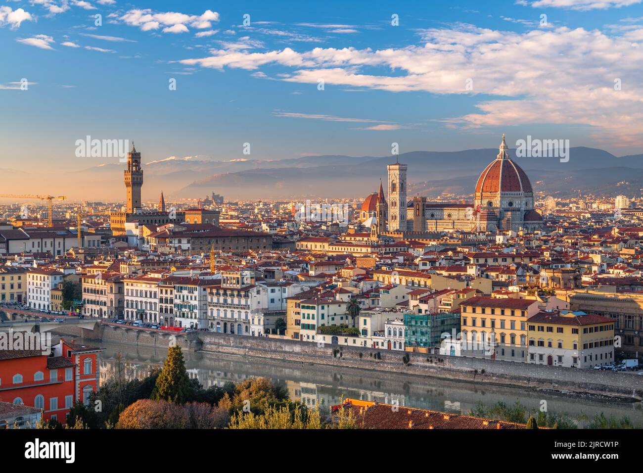 Florence, Italy historic city skyline in the afternoon. Stock Photo