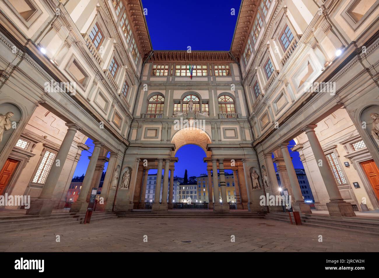 Florence, Italy historic architecture at blue hour. Stock Photo