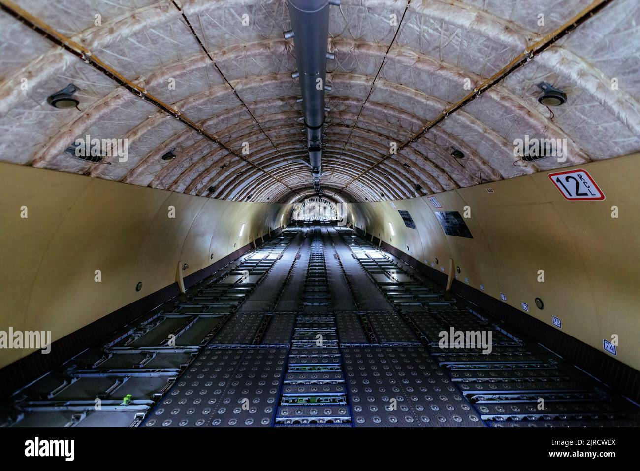 Inside the cargo bay of the aircraft Stock Photo Alamy