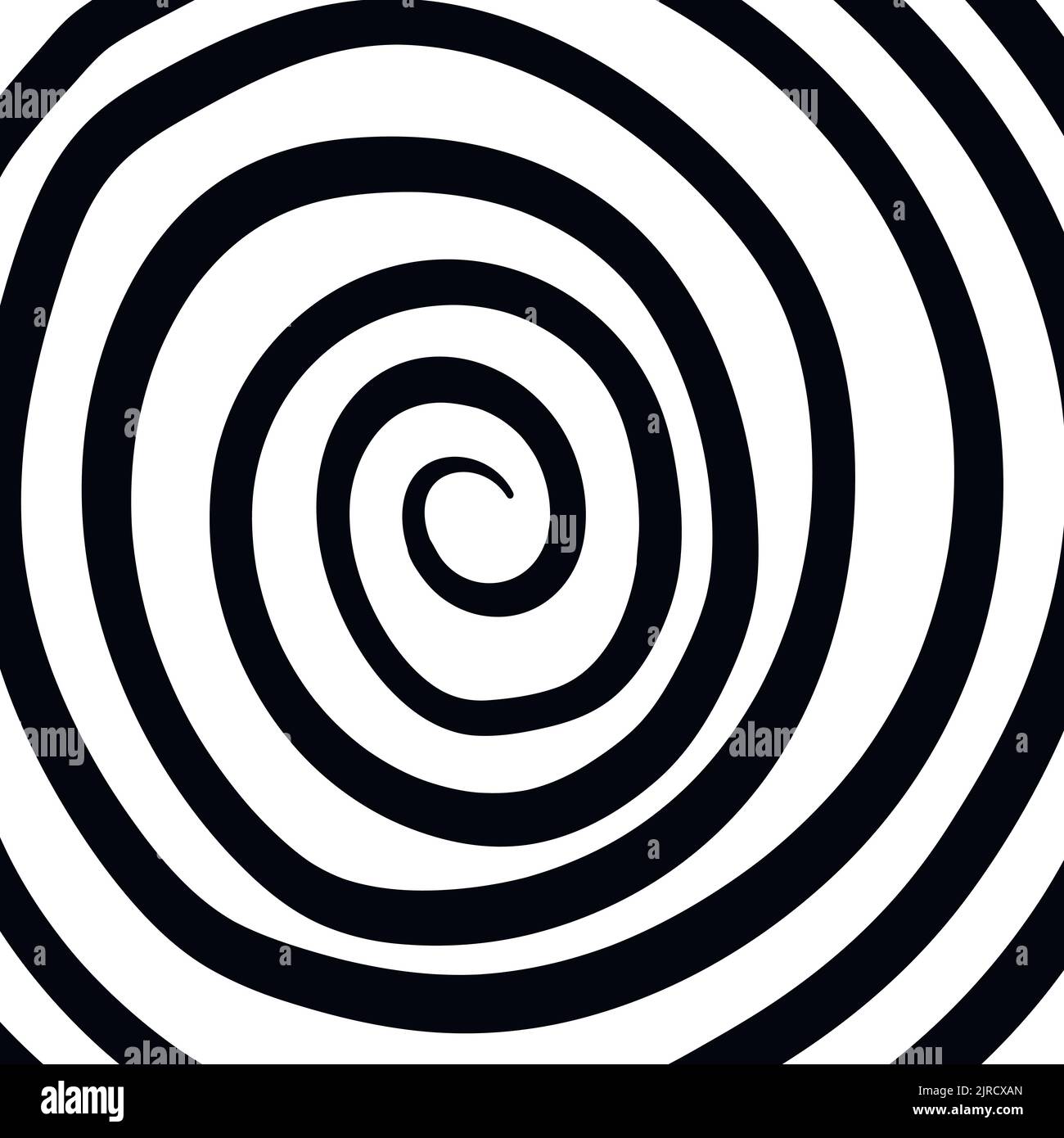 Swirl hypnotic black and white spiral. Monochrome abstract background ...
