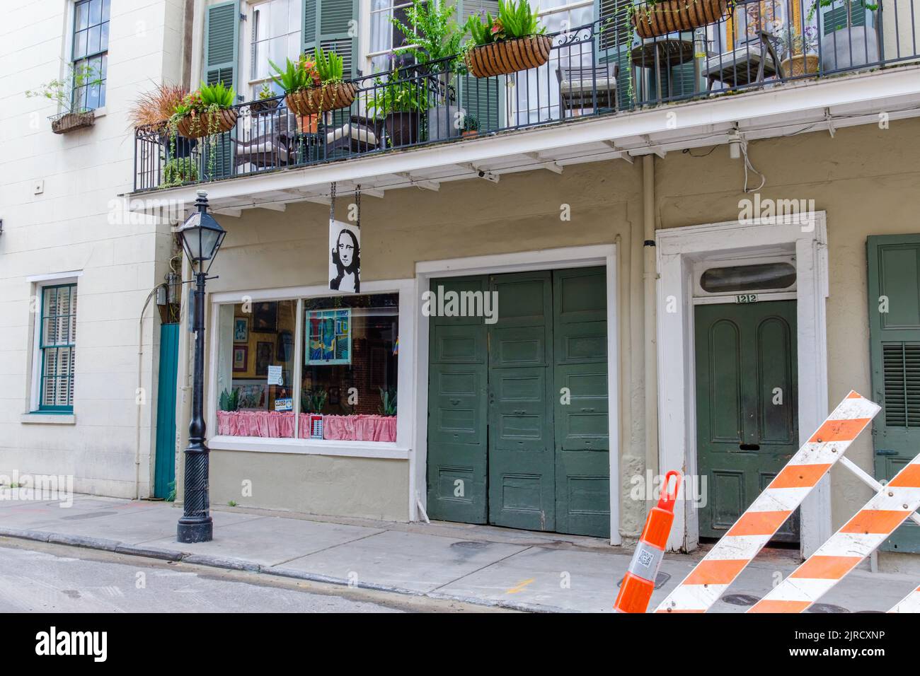 NEW ORLEANS, LA, USA - AUGUST 14, 2022: Mona Lisa Restaurant on Royal Street in the French Quarter Stock Photo