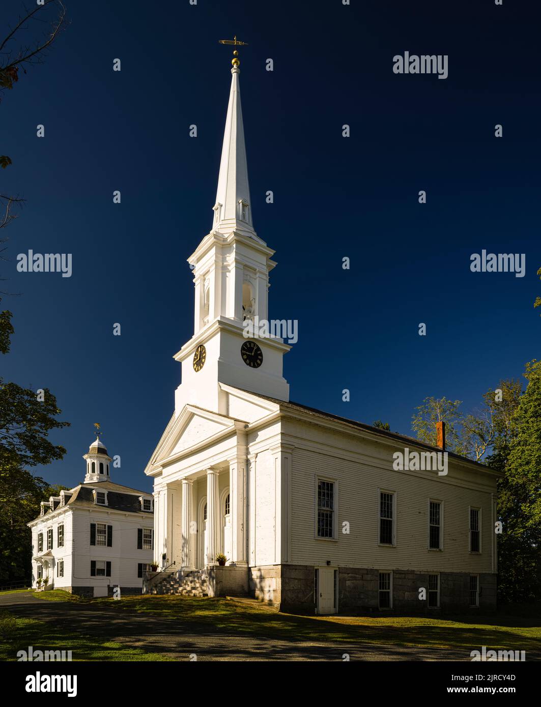 First Congregational Church and Town Hall   Royalston, Massachusetts, USA Stock Photo