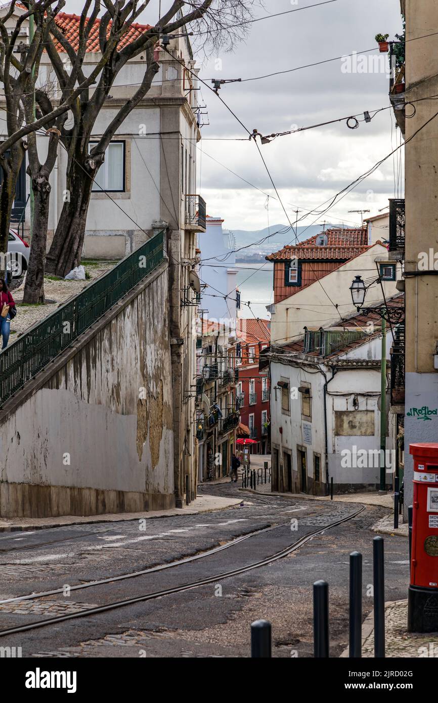 Calcada de Sao Vicente, Lisbon Portugal Stock Photo