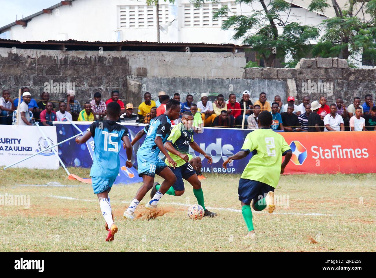 Dar Es Salaam, Tanzania. 22nd Aug, 2022. Players from street football
