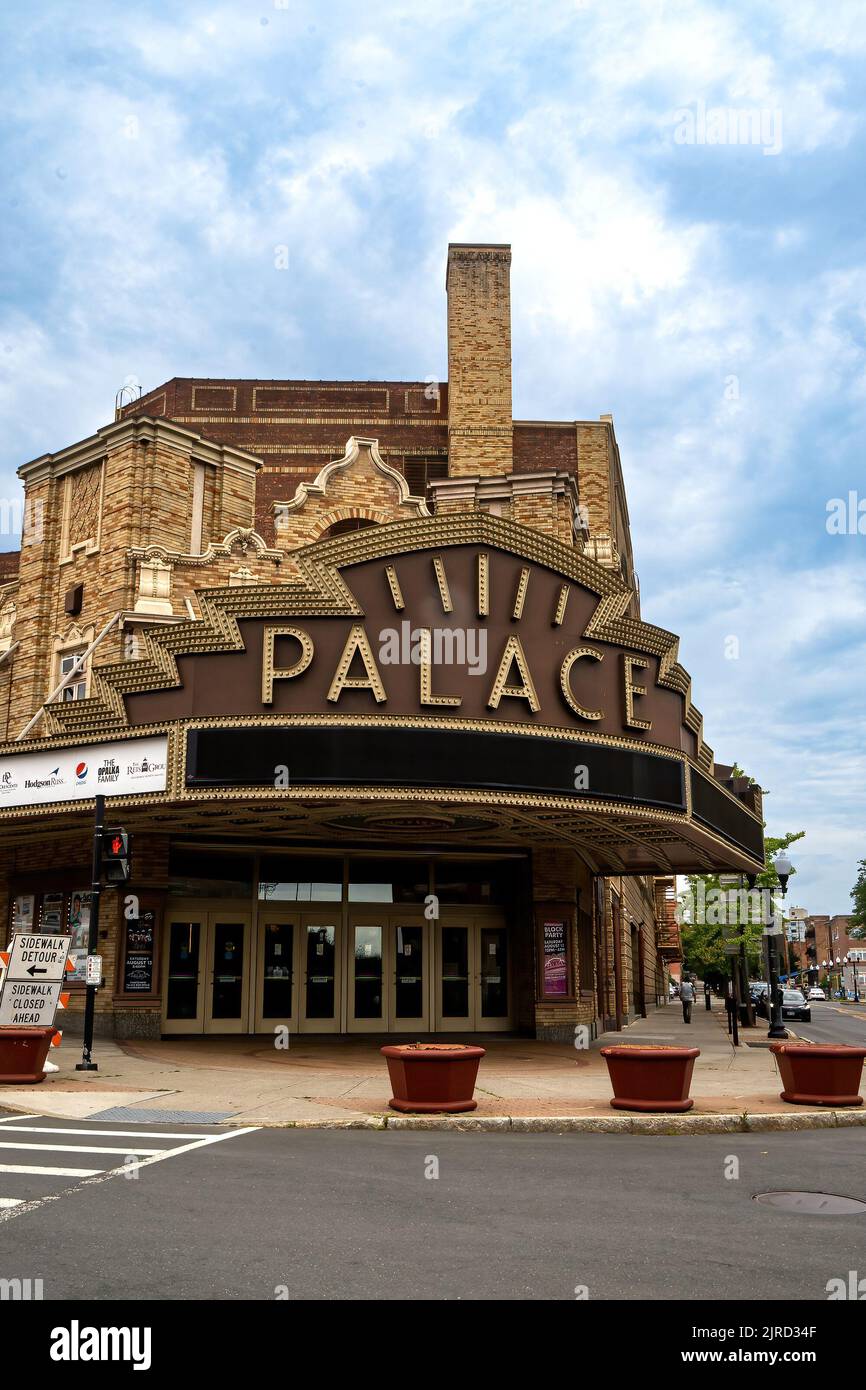 Albany, NY USA Aug 5, 2022 vertical view of the Palace Theatre, an