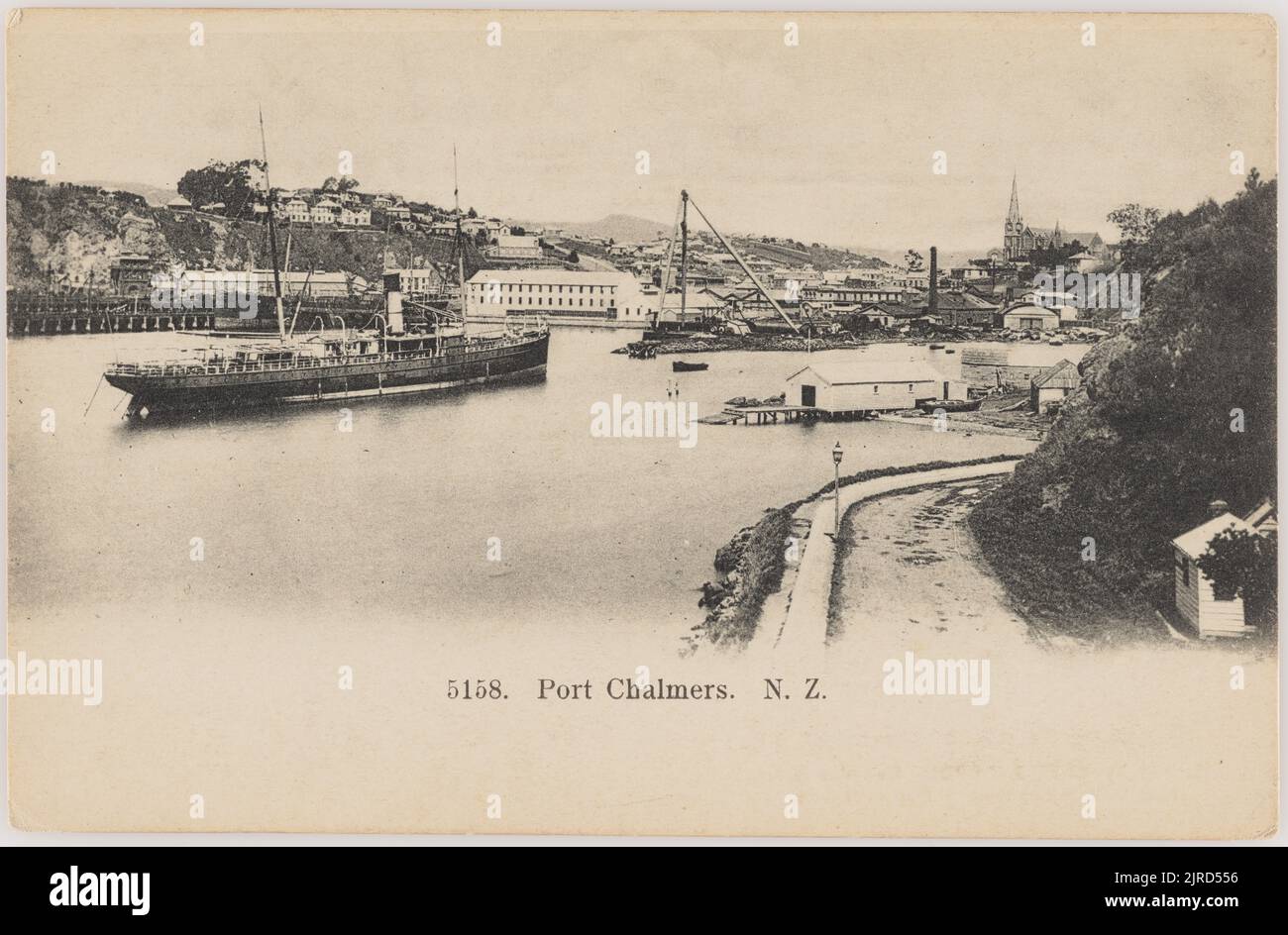 Port Chalmers. N.Z., Dunedin, by Muir & Moodie Stock Photo Alamy