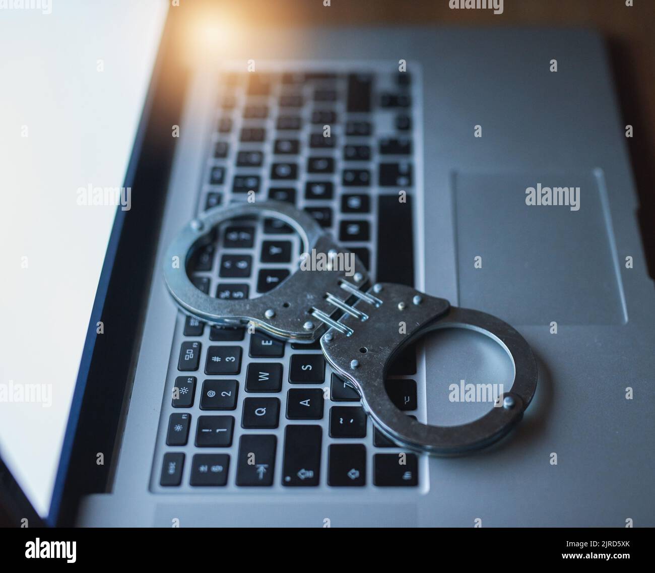 Protect your data before its too late. a pair of handcuffs lying on a