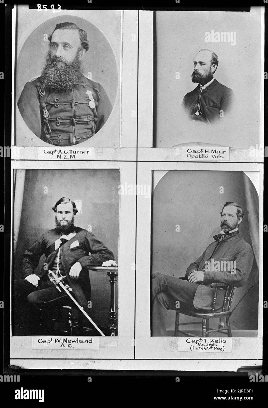 Military Captains, circa 1880, maker unknown. Stock Photo