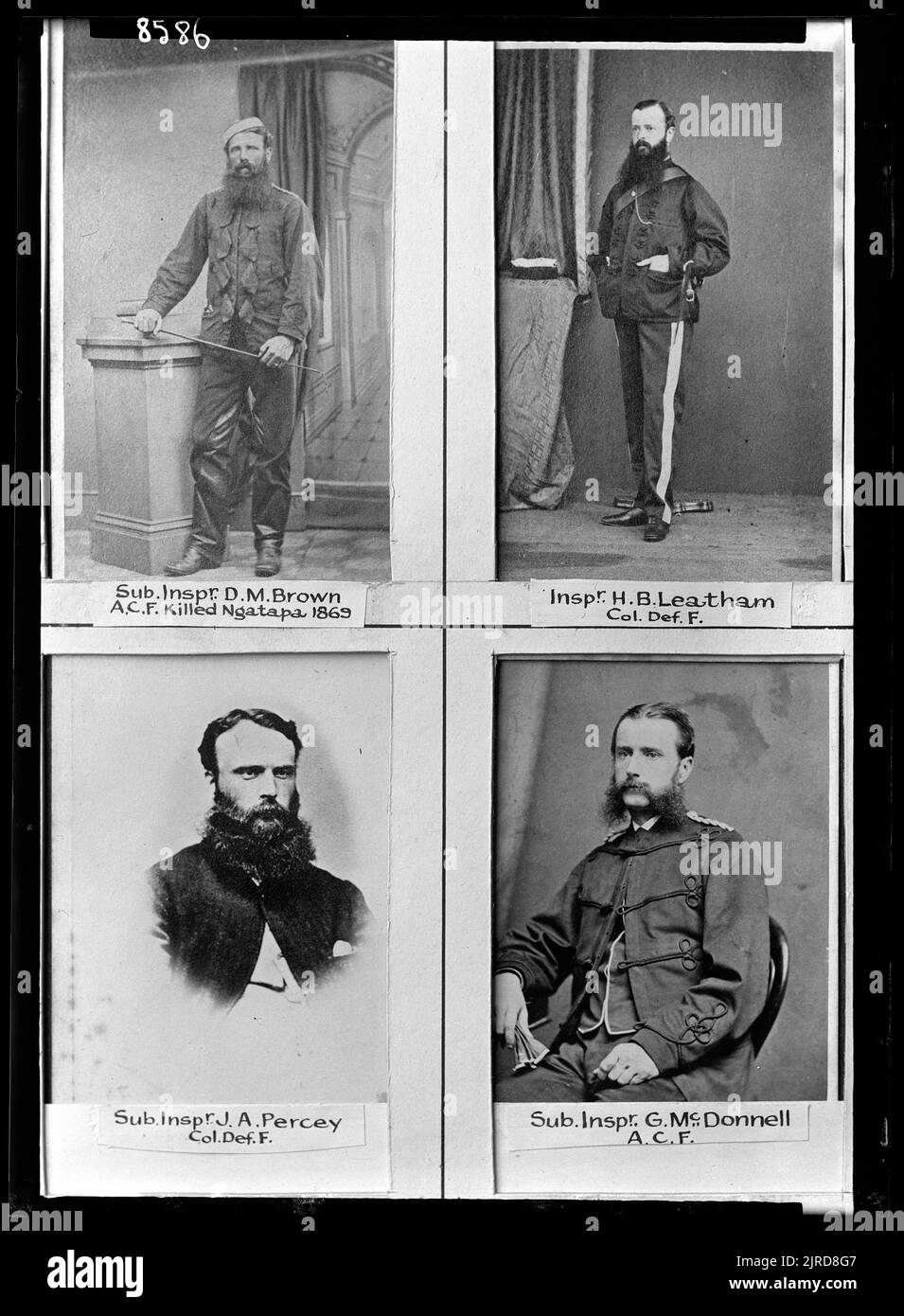 Military Officers, circa 1880, maker unknown. Stock Photo