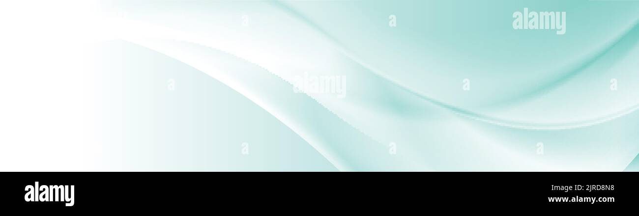 Abstract shiny light blue waves banner design. Vector wavy header ...