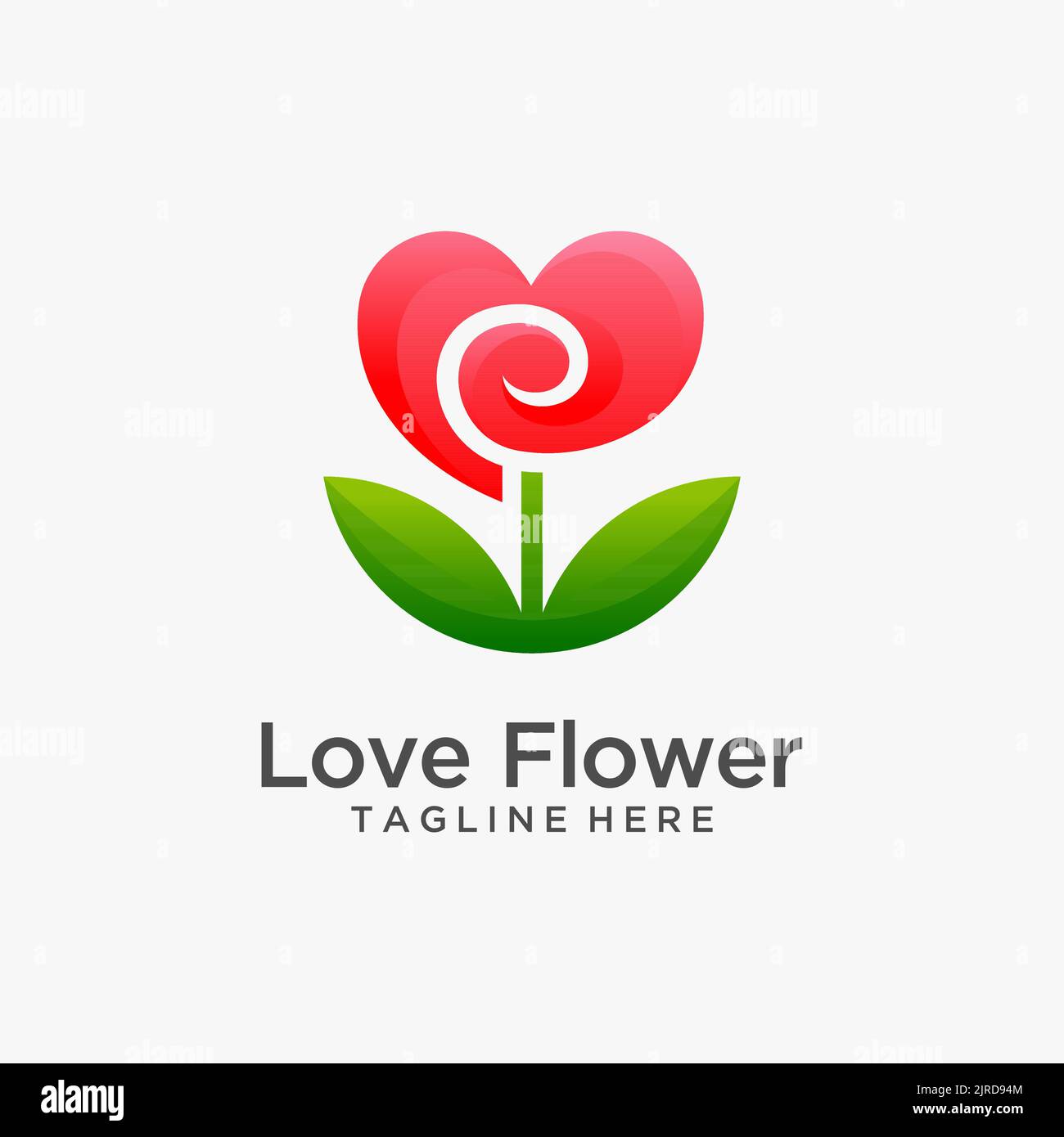 Love flower logo design Stock Vector Image & Art Alamy