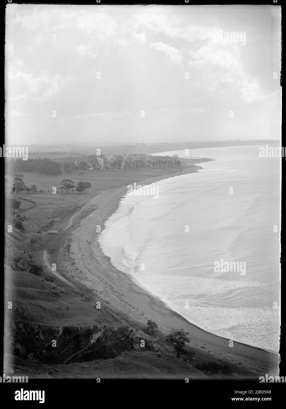 View above Clifton, 31 March 1922, Hawkes Bay, by Leslie Adkin Stock