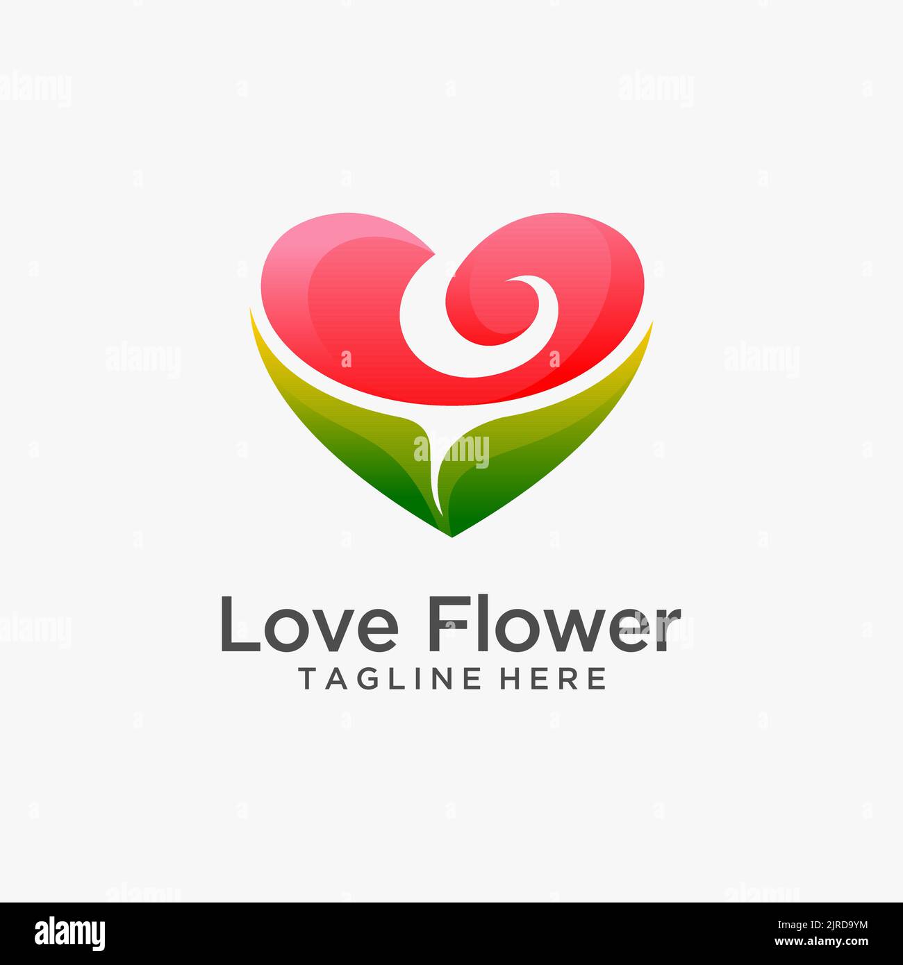 Love flower logo design Stock Vector Image & Art Alamy
