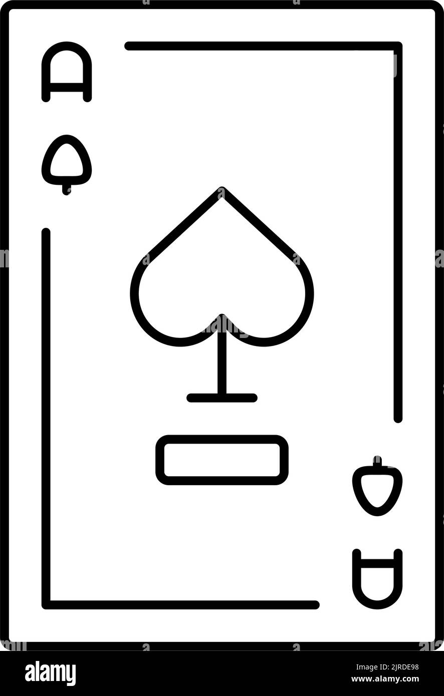 ace game line icon vector illustration Stock Vector Image & Art - Alamy